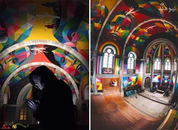 کلیسای ۱۰۰ ساله ای که به پیست اسکیت تبدیل شد