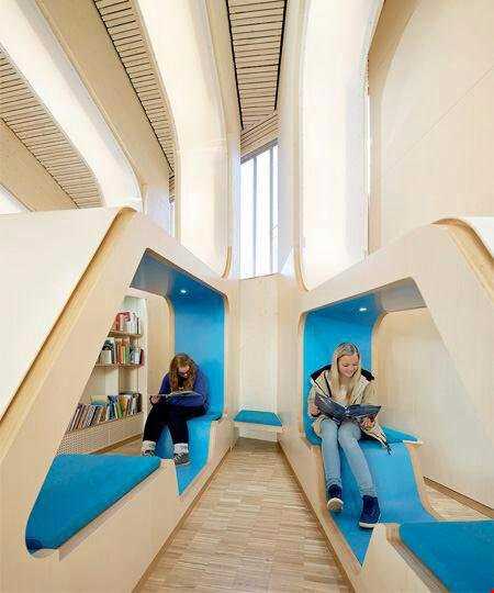 کتابخانه ای زیبا و مدرن در نروژ