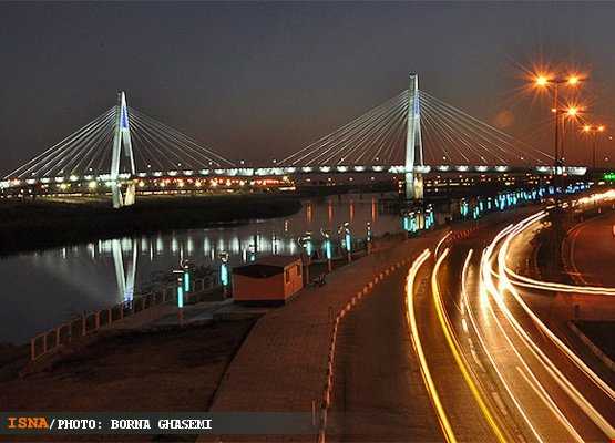 بزرگ‌ترین پل کابلی شهری خاورمیانه در اهواز- پل غدیر- پل هشتم