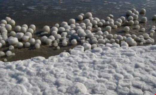 توپ‌های یخی دریاچه میشیگان