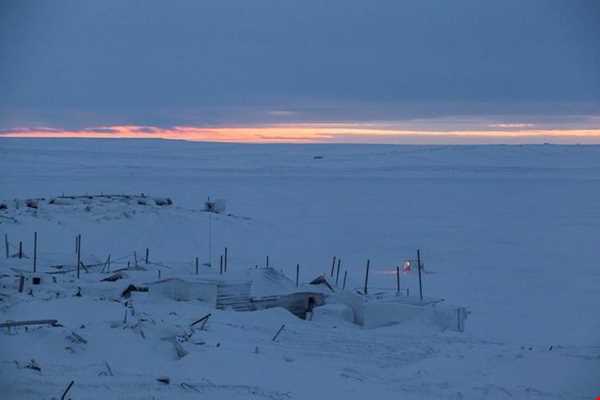 جزیره‌ای یخ زده در شمالی‌‌ترین نقطه روسیه