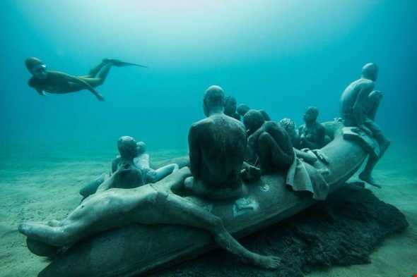 300 مجسمه در اولین موزه زیرآب اروپا در جزایر قناری