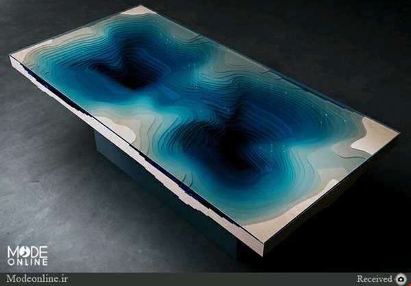 طراحی میز با الهام از کف اقیانوس