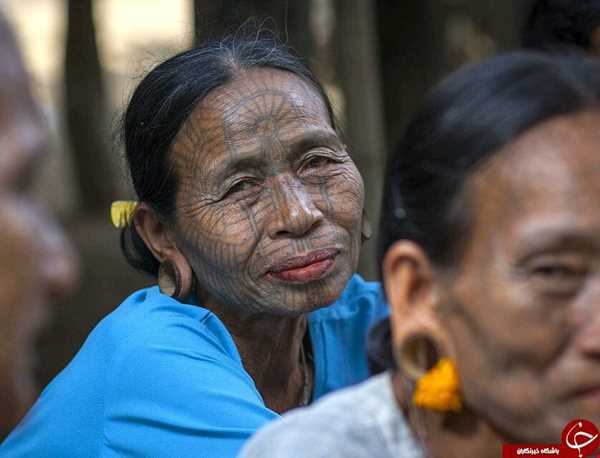 نقش و نگار عجیب صورت زنان یک قبیله