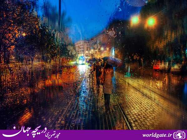 عکس‌های خیابان‌های روسیه زیر باران که شبیه رنگ روغن هستند