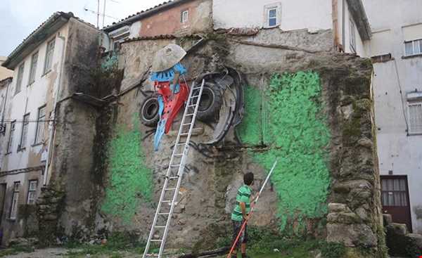 هنر خیابانی در خرابه‌های پرتغال