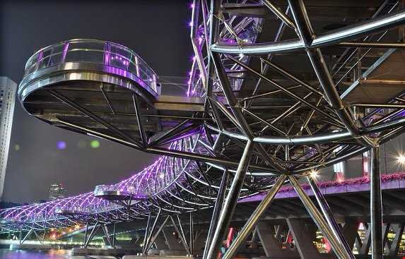 پل هلیکس ، طولانی‌ترین پل ویژه پیاده‌روی در سنگاپور