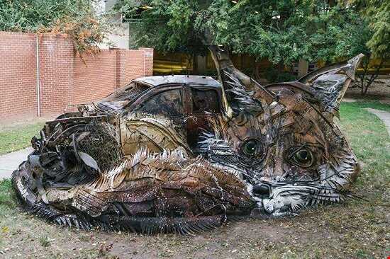 هنرمندی که زباله‌ها را به حیوانات جالب و دیدنی تبدیل می‌کند!