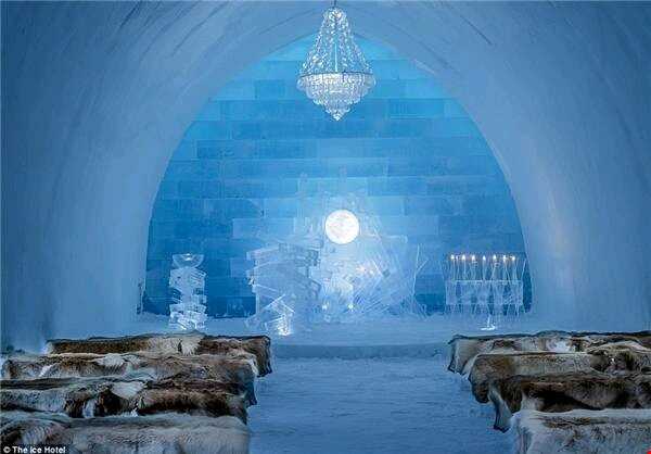 این هتل از یخ ساخته شده است!